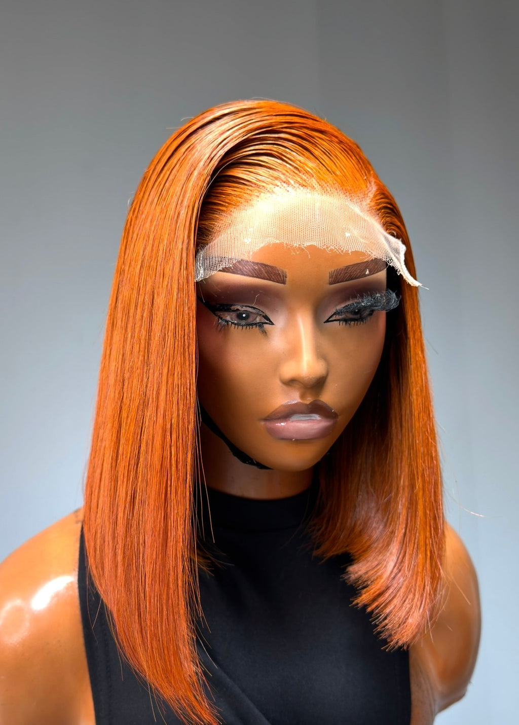 Donor straight Copper Wig with 5by5 HD Closure Bob Wig
