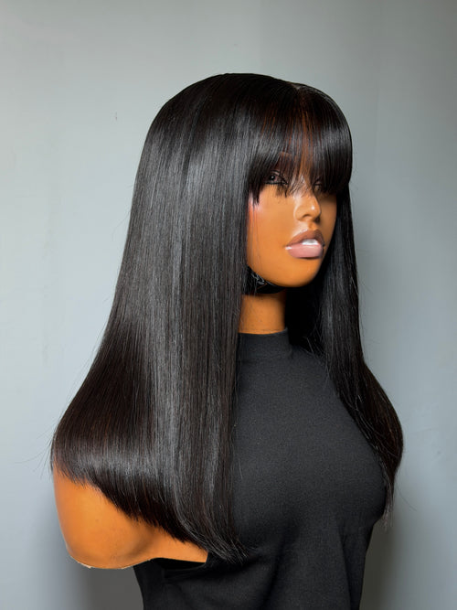 2x6 Straight Bob Wig with Fringe