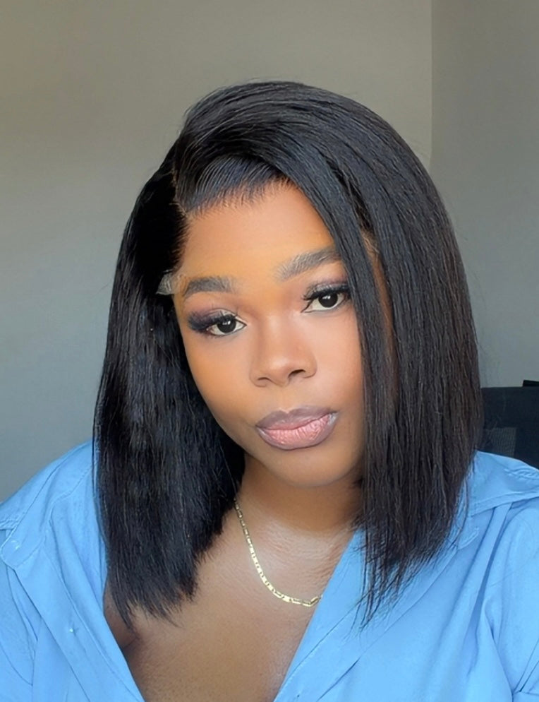 Raw Kinky Straight hair with HD Closure