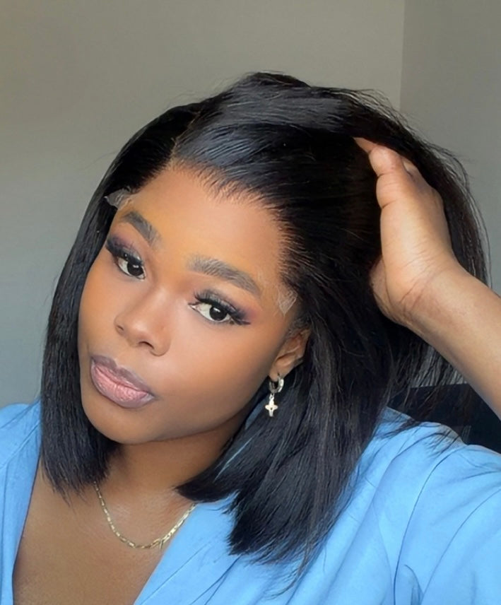 Raw Kinky Straight hair with HD Closure