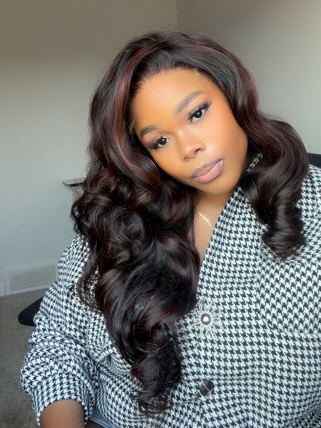 Black and Burgundy Body Wave