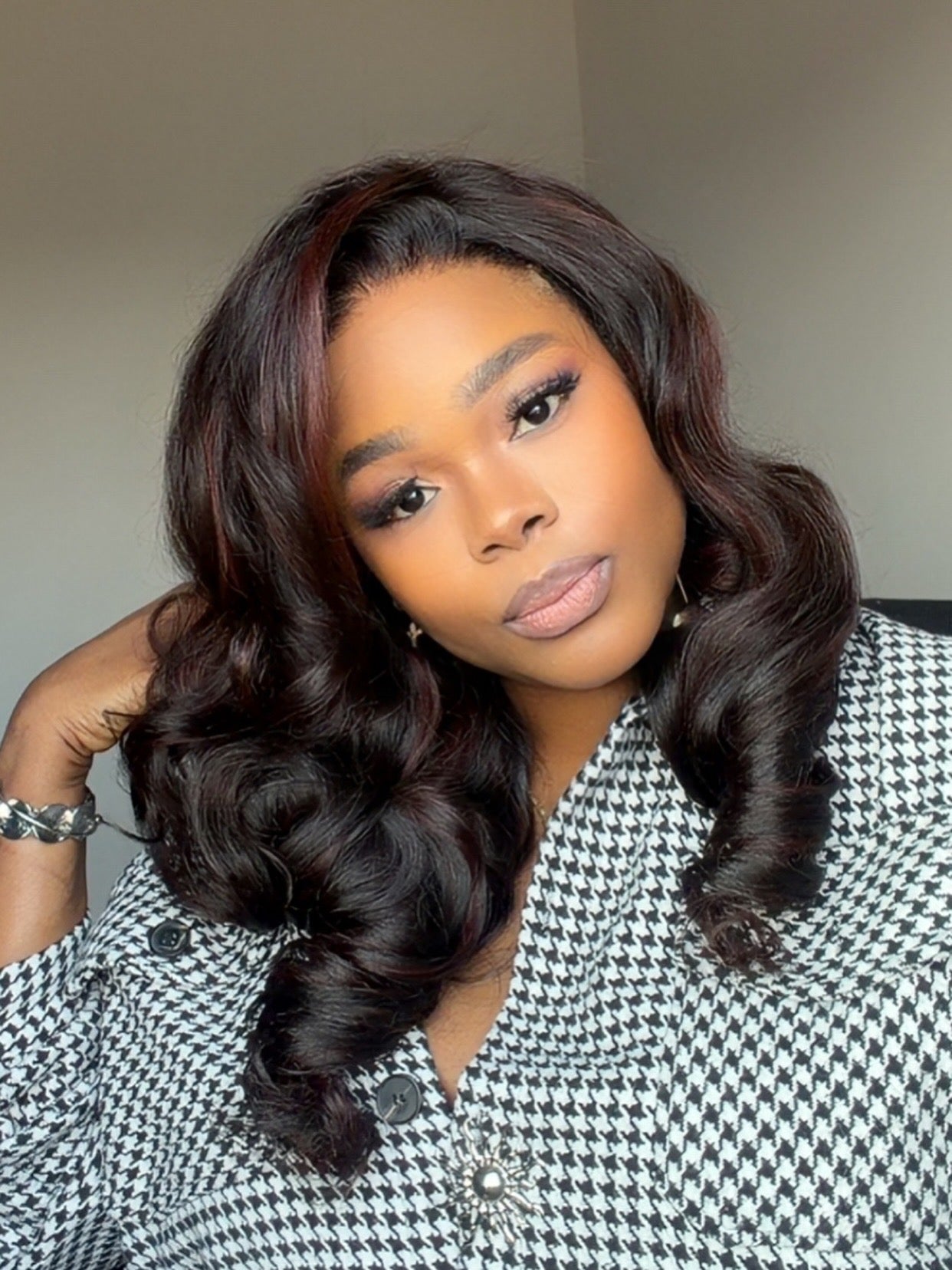 Black and Burgundy Body Wave