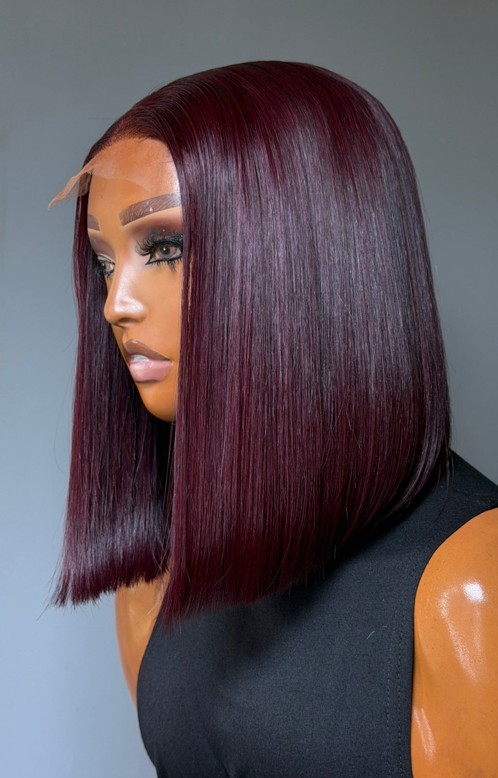 Straight Bob 2by6 Closure, Burgundy 8 Inches