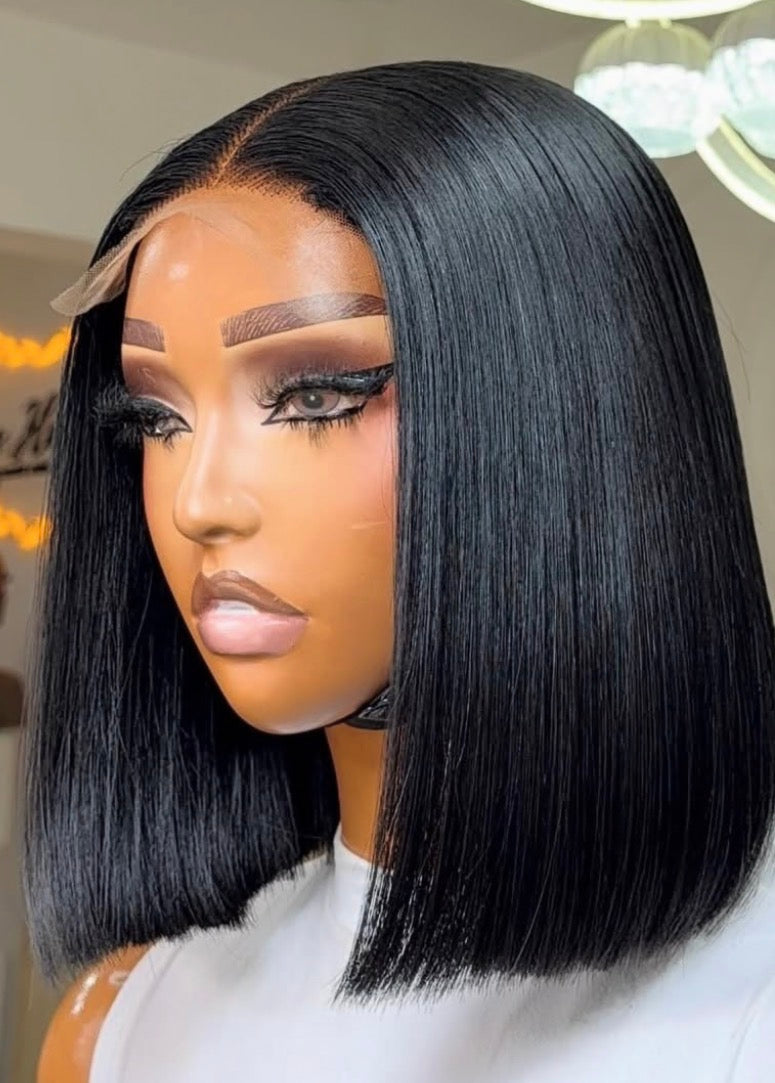 Straight Bob 2by6 Closure, Black 8 Inches