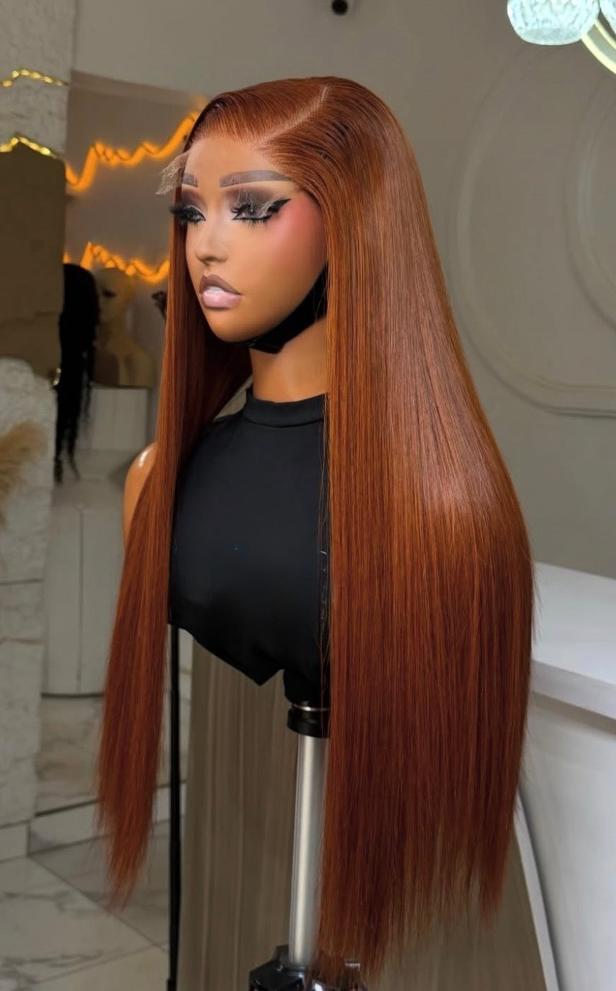 Donor Straight Wig 24 Inches 6BY6 HD Closure Wig