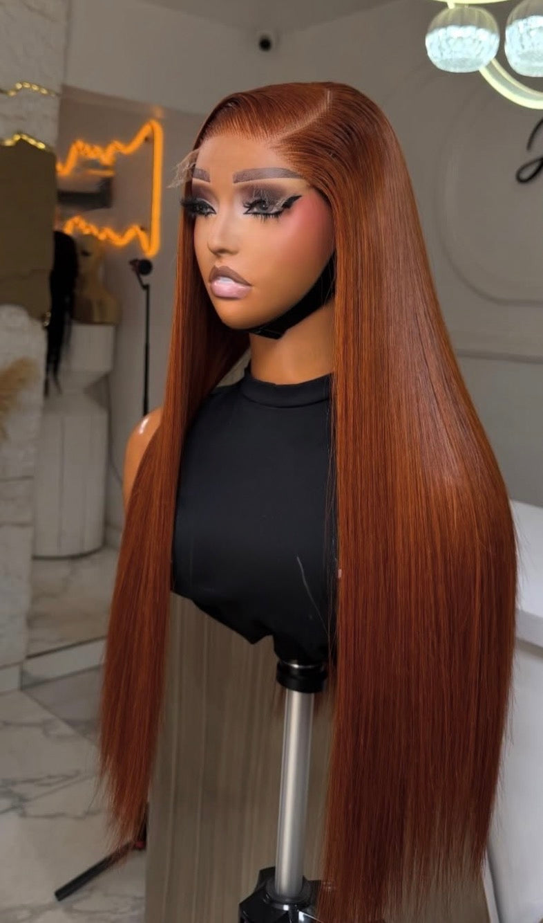 Donor Straight Wig 24 Inches 6BY6 HD Closure Wig