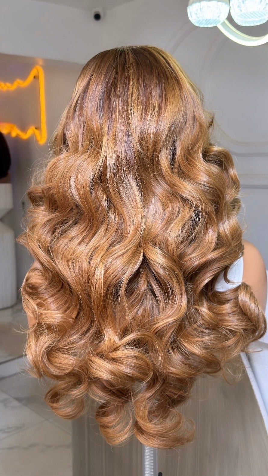 Layered Donor Wavy Blonde 22 inches 5BY5 Closure Wig