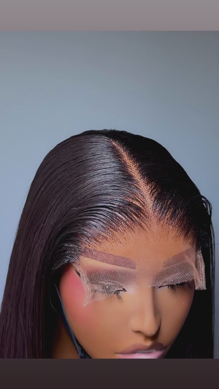 10 Inches Black Straight Bob Wig with 5BY5 Closure