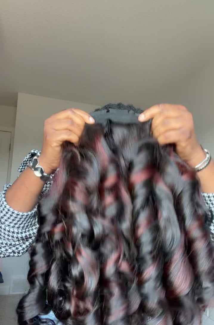 Black and Burgundy Body Wave